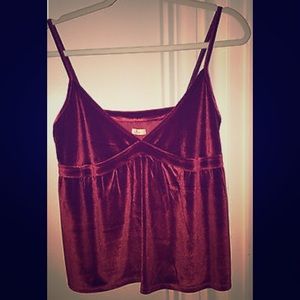 Hollister velvet cami tops